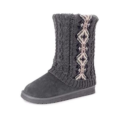 MUK LUKS Damen Cheryl Stiefel, grau, 43 EU MUK LUKS Damen Cheryl Stiefel, grau, 43 EU