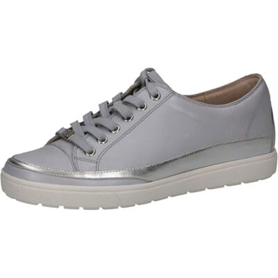CAPRICE Damen Sneaker flach aus Leder mit Schnürsenkeln, Grau (Lt.Blue Perl), 38 EU CAPRICE Damen Sneaker flach aus Leder mit Schnürsenkeln, Grau (Lt.Blue Perl), 38 EU