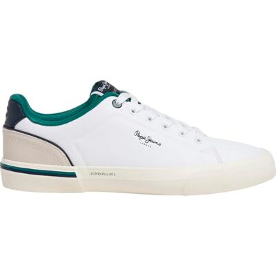Pepe Jeans Herren Kenton Campus M Sneak, Weiß, gebrochenes Weiß, 43 EU Pepe Jeans Herren Kenton Campus M Sneak, Weiß, gebrochenes Weiß, 43 EU