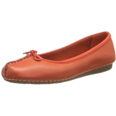 Clarks Damen Freckle Ice Ballerinas, Orange Orange Leather, 37 EU Clarks Damen Freckle Ice Ballerinas, Orange Orange Leather, 37 EU
