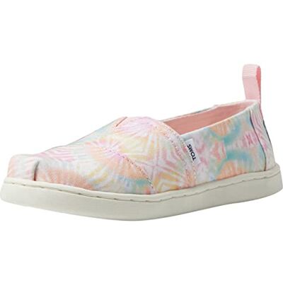 TOMS Alpargata PrintLoafer für Mädchen, flach, Rosa Krawattenfarbe, 5 UK TOMS Alpargata PrintLoafer für Mädchen, flach, Rosa Krawattenfarbe, 5 UK
