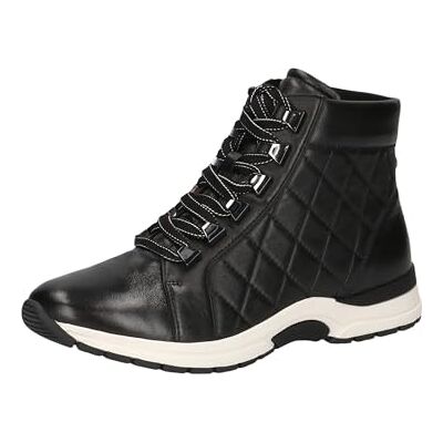 CAPRICE Damen Sneaker hoch aus Leder zum Schnüren, Schwarz (Black Nappa), 39 EU CAPRICE Damen Sneaker hoch aus Leder zum Schnüren, Schwarz (Black Nappa), 39 EU