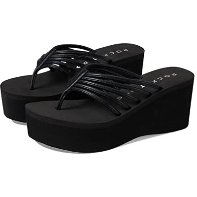 Rocket Dog Crush Comfort Damen-Flip-Flops, Schaumstoff-Plateausohle, Schwarz, 38.5 EU Rocket Dog Crush Comfort Damen-Flip-Flops, Schaumstoff-Plateausohle, Schwarz, 38.5 EU