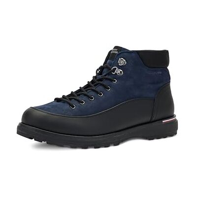 Tommy Hilfiger Herren Stiefel Corporate Outdoor Nubuck Boot aus Leder, Blau (Desert Sky), 44 Tommy Hilfiger Herren Stiefel Corporate Outdoor Nubuck Boot aus Leder, Blau (Desert Sky), 44