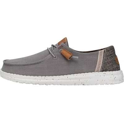 HEYDUDE Damen Wendy Washed Mokassin, Grau, 35 EU HEYDUDE Damen Wendy Washed Mokassin, Grau, 35 EU