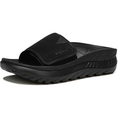 Vionic Unisex Rejuvenate Flache Rutschsandalen, Schwarz, Mittel, EU 44 Vionic Unisex Rejuvenate Flache Rutschsandalen, Schwarz, Mittel, EU 44
