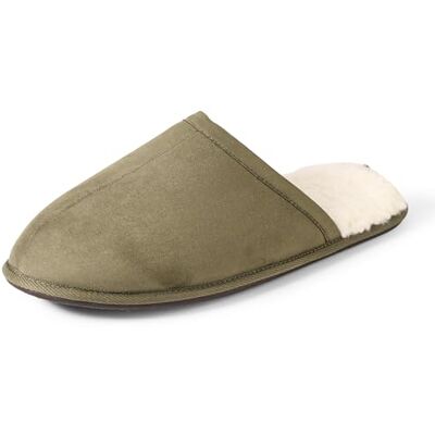 Amazon Herren Kuschelige Pantoffeln, Dunkles Olivgrün Mikro Wildleder, 42 EU Amazon Herren Kuschelige Pantoffeln, Dunkles Olivgrün Mikro Wildleder, 42 EU
