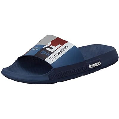 Havaianas Slide Print, Schiebe-Sandalen, Indigo Blue, Havaianas Slide Print, Schiebe-Sandalen, Indigo Blue,