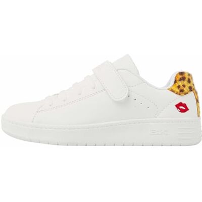 British Knights Madchen Mist Sneaker, Weiss/Leopard/Lippen, 35 EU British Knights Madchen Mist Sneaker, Weiss/Leopard/Lippen, 35 EU