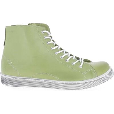Andrea Conti 0341500 Damen Schnürboots mit Reißverschluss High Top Leder, Größe:39 EU, Farbe:Grün Andrea Conti 0341500 Damen Schnürboots mit Reißverschluss High Top Leder, Größe:39 EU, Farbe:Grün