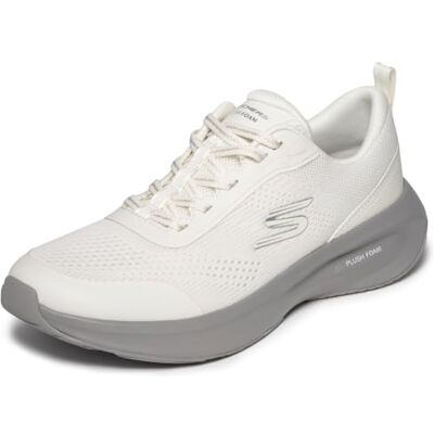 Skechers Damen Plush Foam Turnschuhe, Off White Mesh Dark Gray Trim, 38.5 EU Skechers Damen Plush Foam Turnschuhe, Off White Mesh Dark Gray Trim, 38.5 EU