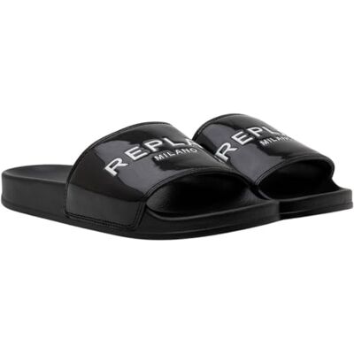 Replay Damen Badeschuhe Slipper, Black 003 (Schwarz), 37 Replay Damen Badeschuhe Slipper, Black 003 (Schwarz), 37