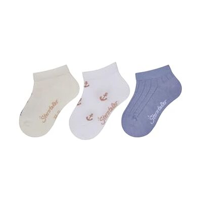 Sterntaler Sneaker Socken 3er Pack Hippo – Unisex Baby- und Kindersocken mit Hippo- und Anker-Motiv, Rippenstruktur, Baumwoll-Mix, Lichtgrau, Größe 34 Sterntaler Sneaker Socken 3er Pack Hippo – Unisex Baby- und Kindersocken mit Hippo- und Anker-Motiv, Rippenstruktur, Baumwoll-Mix, Lichtgrau, Größe 34
