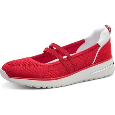 MARCO TOZZI Damen Sneaker weiches Feel Me Wechselfußbett weiches Innenfutter Vegan Modern, rot (Cherry Comb), 39 EU MARCO TOZZI Damen Sneaker weiches Feel Me Wechselfußbett weiches Innenfutter Vegan Modern, rot (Cherry Comb), 39 EU