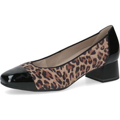 CAPRICE Comfort Damen Pumps Kleiner Absatz Mehrweite H, Mehrfarbig (Black Leo Comb), 40 EU CAPRICE Comfort Damen Pumps Kleiner Absatz Mehrweite H, Mehrfarbig (Black Leo Comb), 40 EU