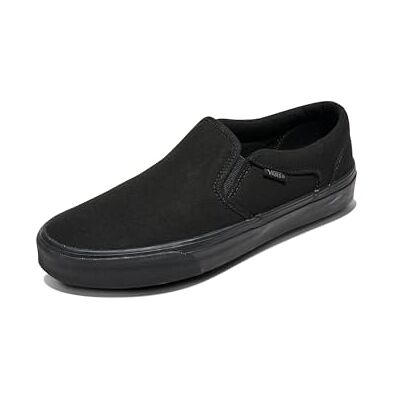 Vans Unisex Asher Sneaker, Canvas Black Black, 48 EU Vans Unisex Asher Sneaker, Canvas Black Black, 48 EU