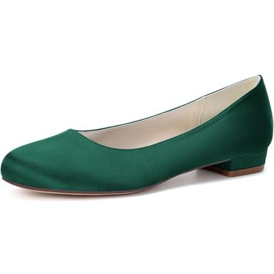 HFWXYSA Runde Zehenpartie, Satin, Flache Hochzeitsschuhe für Braut, Bequeme Brautschuhe, Flache Schuhe, Abschlussball, Abendparty, Kleid, Pumps für Damen HFWXYSA Runde Zehenpartie, Satin, Flache Hochzeitsschuhe für Braut, Bequeme Brautschuhe, Flache Schuhe, Abschlussball, Abendparty, Kleid, Pumps für Damen