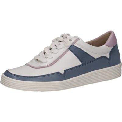 CAPRICE Damen Sneaker flach aus Leder mit Schnürsenkeln, Blau (Blue Comb), 39 EU CAPRICE Damen Sneaker flach aus Leder mit Schnürsenkeln, Blau (Blue Comb), 39 EU