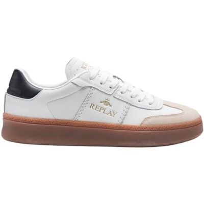 Replay Herren Cupsole Sneaker, White (Weiß), 45 Replay Herren Cupsole Sneaker, White (Weiß), 45