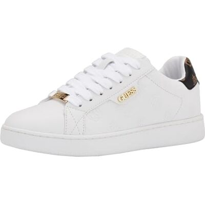 Guess Damen Renzy Sneaker, Weiss/opulenter Garten, 36.5 EU Guess Damen Renzy Sneaker, Weiss/opulenter Garten, 36.5 EU