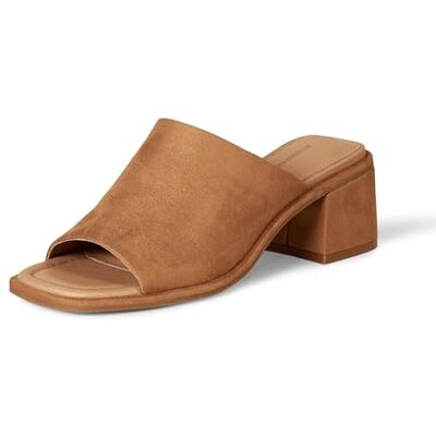 Amazon Damen Pantolette mit Blockabsatz, Bräunen Optik Mikro Wildleder, 36 EU Amazon Damen Pantolette mit Blockabsatz, Bräunen Optik Mikro Wildleder, 36 EU