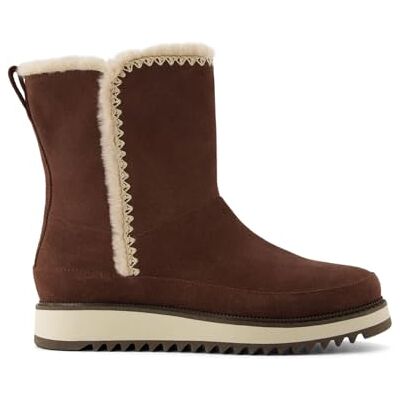 TOMS Women's Bergen Snow Boot, Water Resistant Oak Brown Suede, 38.5 EU TOMS Women's Bergen Snow Boot, Water Resistant Oak Brown Suede, 38.5 EU