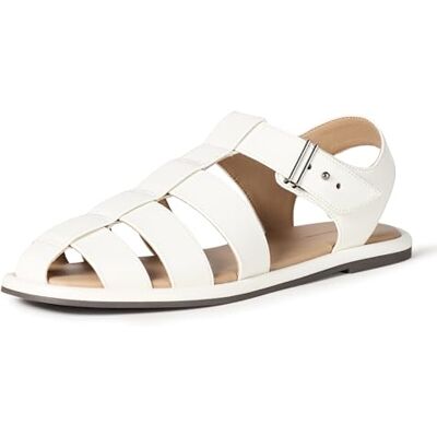 Amazon Damen Fisherman Sandalen mit geschlossener Zehenpartie, gebrochenes Weiß, Größe 38 Amazon Damen Fisherman Sandalen mit geschlossener Zehenpartie, gebrochenes Weiß, Größe 38