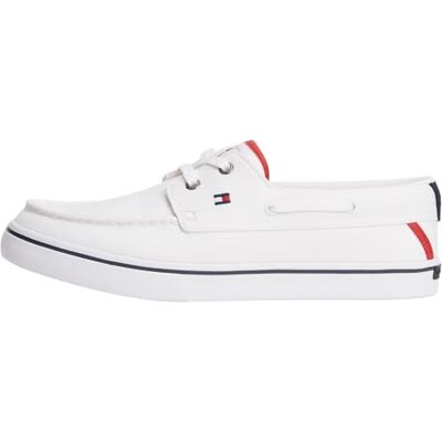 Tommy Hilfiger Herren Th Boat Vulc Sneaker Canvas FM0FM05877 Low-Top, Blau, Größe 45 Tommy Hilfiger Herren Th Boat Vulc Sneaker Canvas FM0FM05877 Low-Top, Blau, Größe 45
