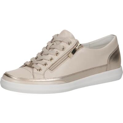 CAPRICE Damen Sneaker aus Leder, Metallic (Cream Comb), 37,5 CAPRICE Damen Sneaker aus Leder, Metallic (Cream Comb), 37,5