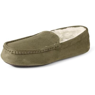 Amazon Herren Mokassin-Hausschuhe, Dunkles Olivgrün Mikro Wildleder, 39.5 EU Amazon Herren Mokassin-Hausschuhe, Dunkles Olivgrün Mikro Wildleder, 39.5 EU