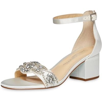 Betsey Johnson , Damen, Mel, Sandalen mit Absatz, Elfenbein, 39 EU Betsey Johnson , Damen, Mel, Sandalen mit Absatz, Elfenbein, 39 EU
