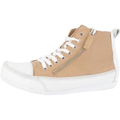 Andrea Conti Damen Stiefelette High Top Sneaker Leder cool und bequem 0345910, Größe:37 EU, Farbe:Beige Andrea Conti Damen Stiefelette High Top Sneaker Leder cool und bequem 0345910, Größe:37 EU, Farbe:Beige