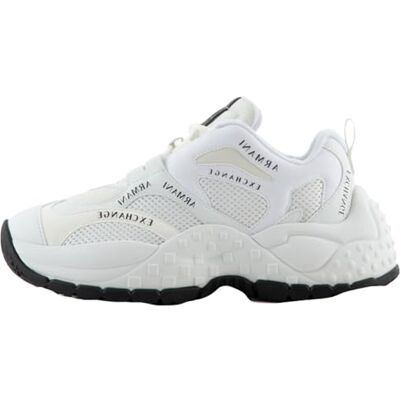Armani Exchange Women Vedder, Multi Logo Sneaker White 35 Armani Exchange Women Vedder, Multi Logo Sneaker White 35