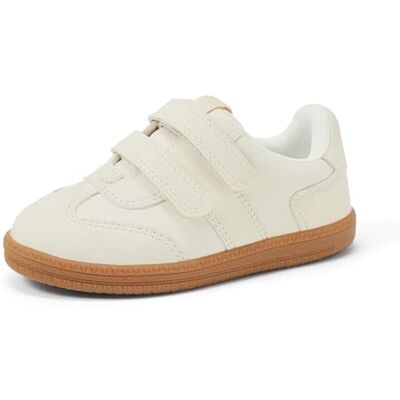 Amazon x Sofia Grainge Unisex Kinder Sneaker mit Klettverschluss und Gummisohle, Elfenbein, 24 EU Amazon x Sofia Grainge Unisex Kinder Sneaker mit Klettverschluss und Gummisohle, Elfenbein, 24 EU