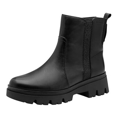 Tamaris Comfort Damen Stiefeletten mit Stretch-Anteil Glitzerdetails, Schwarz (Black Nappa), 42 EU Tamaris Comfort Damen Stiefeletten mit Stretch-Anteil Glitzerdetails, Schwarz (Black Nappa), 42 EU