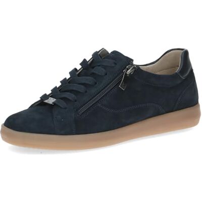 CAPRICE Damen Sneaker flach aus Leder zum Schnüren, Blau (Ocean Suede), 42 EU CAPRICE Damen Sneaker flach aus Leder zum Schnüren, Blau (Ocean Suede), 42 EU