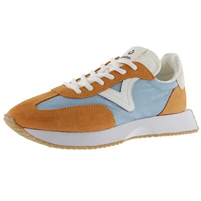 Victoria Low-Top Cosmos Nylon & Farbige & Spaltleder Teile & Gezahnte Sohle 1134100 für Damen Azul 38 Victoria Low-Top Cosmos Nylon & Farbige & Spaltleder Teile & Gezahnte Sohle 1134100 für Damen Azul 38