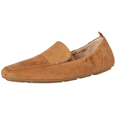 Amazon Damen-Slipper mit quadratischer Zehenpartie, weiches Mikroveloursleder, Hellbraun, Größe 40 Amazon Damen-Slipper mit quadratischer Zehenpartie, weiches Mikroveloursleder, Hellbraun, Größe 40