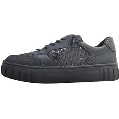 MARCO TOZZI Damen Plateau Sneaker mit Schnürsenkeln Freizeit, Schwarz (Black Comb), 38 EU MARCO TOZZI Damen Plateau Sneaker mit Schnürsenkeln Freizeit, Schwarz (Black Comb), 38 EU