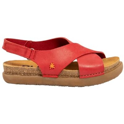 ART Damen 1710 Rhodes Flache Sandale, rot, 37 EU ART Damen 1710 Rhodes Flache Sandale, rot, 37 EU