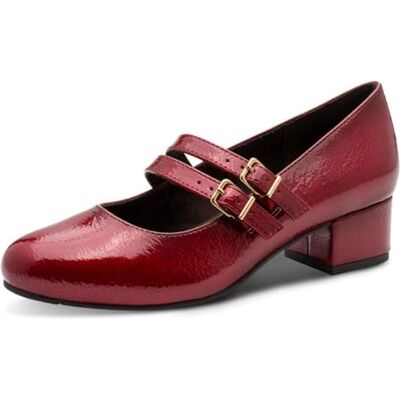 Jana Damen Mary Jane Kleiner Absatz Vegan, Rot (Fire Patent), 41 EU Jana Damen Mary Jane Kleiner Absatz Vegan, Rot (Fire Patent), 41 EU