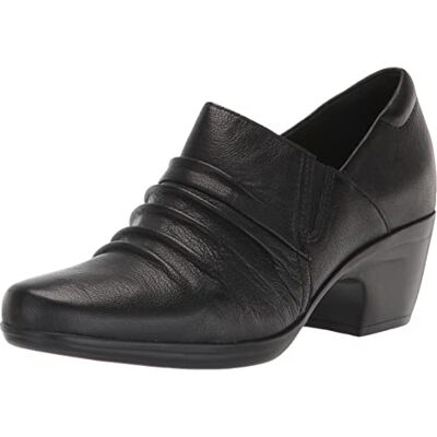 Clarks Emily Cove Pumps für Damen, Schwarz Leder, 39 EU Clarks Emily Cove Pumps für Damen, Schwarz Leder, 39 EU