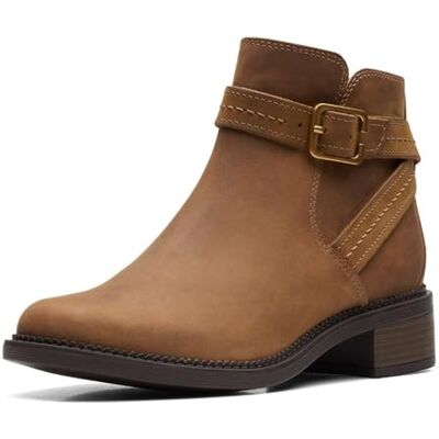Clarks - Maye Riemchenschuhe für Damen, Kolorit Dark Tan Leather, Größe: 38 EU Clarks - Maye Riemchenschuhe für Damen, Kolorit Dark Tan Leather, Größe: 38 EU