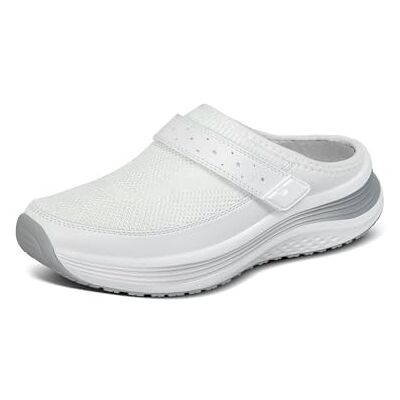 Orthofeet Iris Orthopädische Damen Stretch-Clogs Slip-On Mules Für Drinnen Und Draußen, Verstellbarer Riemen, Wasserabweisend, Griffige Sohle Und Fußgewölbestütze Orthofeet Iris Orthopädische Damen Stretch-Clogs Slip-On Mules Für Drinnen Und Draußen, Verstellbarer Riemen, Wasserabweisend, Griffige Sohle Und Fußgewölbestütze