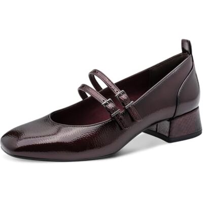 Tamaris Damen Pumps mit Blockabsatz, rot (Merlot Comb),36 Tamaris Damen Pumps mit Blockabsatz, rot (Merlot Comb),36