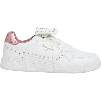 Pepe Jeans Ball Studs G Sneak, Weißer Mousse, 35 EU Pepe Jeans Ball Studs G Sneak, Weißer Mousse, 35 EU
