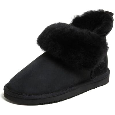 Fireside by Dearfoams Dearfoams Fireside by Damen Fireside Stiefelette aus Echtem Kunstfell Hausschuh, Schwarz, 39 EU Fireside by Dearfoams Dearfoams Fireside by Damen Fireside Stiefelette aus Echtem Kunstfell Hausschuh, Schwarz, 39 EU