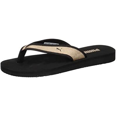 Puma Damen Sandy Flip Space Metallics Flip-Flop, Matt Gold, Schwarz Gold, 35.5 EU Puma Damen Sandy Flip Space Metallics Flip-Flop, Matt Gold, Schwarz Gold, 35.5 EU