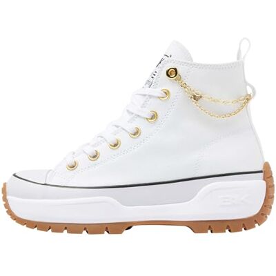 British Knights Damen Kaya MID Fly Sneaker, White Gold, 38 EU British Knights Damen Kaya MID Fly Sneaker, White Gold, 38 EU