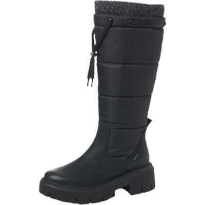 MARCO TOZZI Damen Hohe Stiefel ohne Absatz Kniehoch Winter, Schwarz (Black Comb), 40 EU MARCO TOZZI Damen Hohe Stiefel ohne Absatz Kniehoch Winter, Schwarz (Black Comb), 40 EU